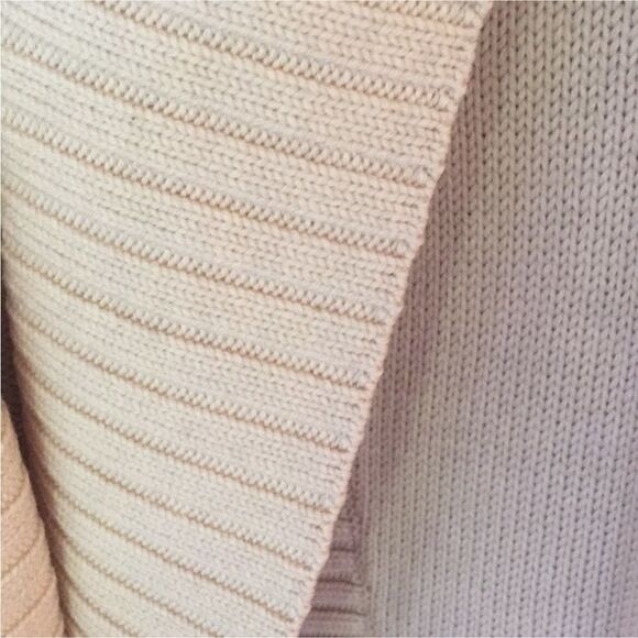HAUTE HIPPIE Nude Ribbed Longline Chunky Blanket Cardigan M / L - Picture 5 of 10